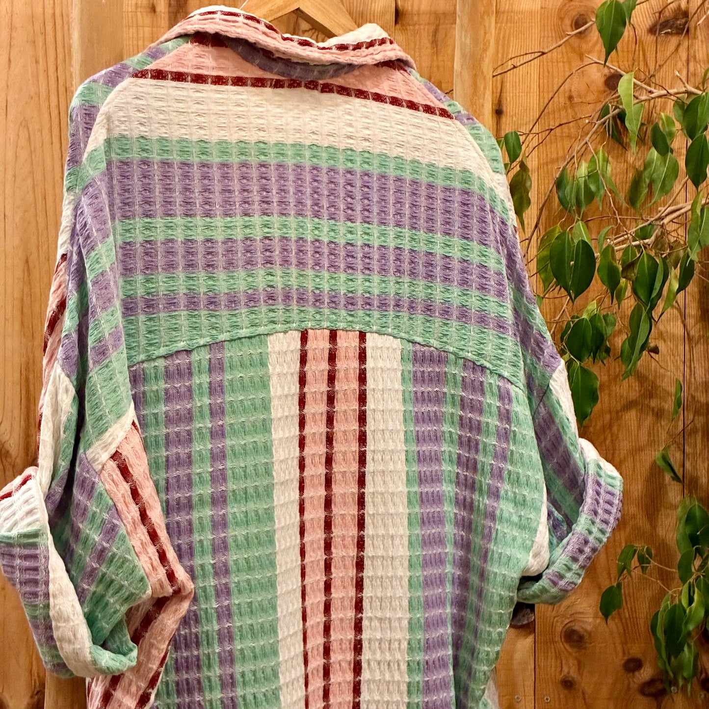 La jolie chemise gaufrée manches courtes N°2