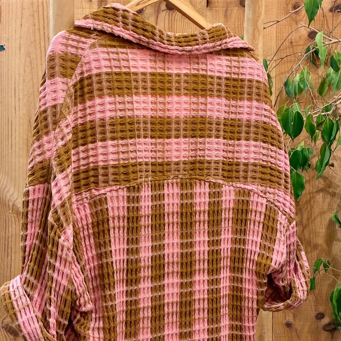La jolie chemise gaufrée manches courtes N°1