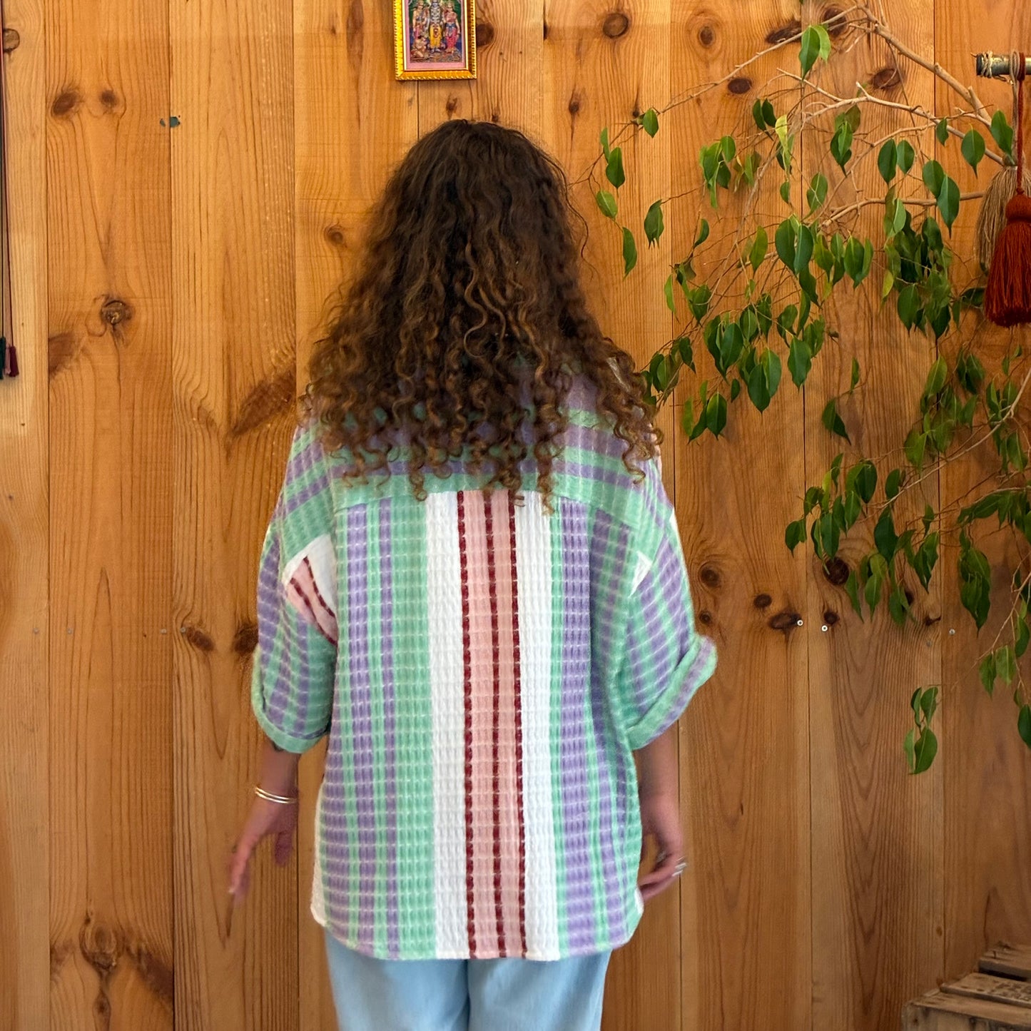 La jolie chemise gaufrée manches courtes N°2