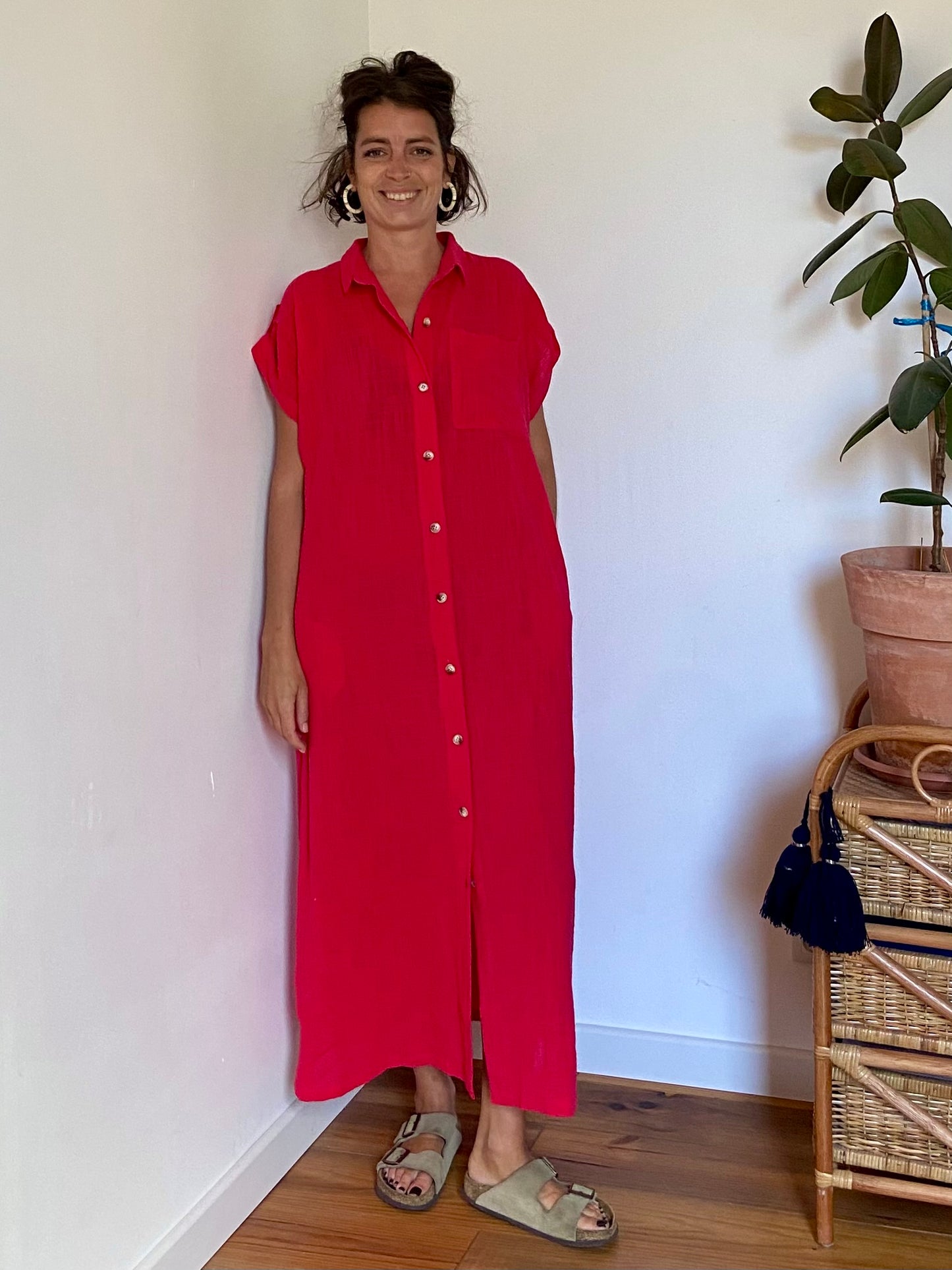 Robe chemisier crêpe coton N°3