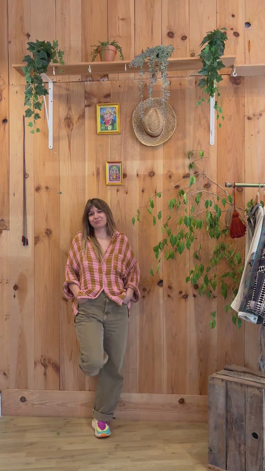 La jolie chemise gaufrée manches courtes N°1